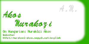 akos murakozi business card
